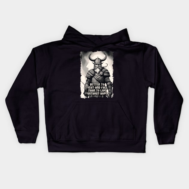 Channeling the indomitable Viking spirit Kids Hoodie by Naumovski